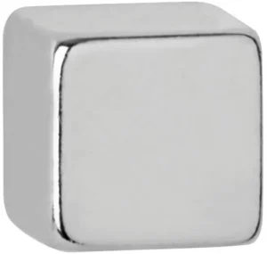 MAUL neodymium kubusmagneet, ft 7 x 7 x 7 mm, trekkracht 1,6 kg, zilver, blister van 10 stuks — toebehoren voor glasborden