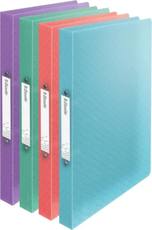 Esselte Colour'Breeze ringmap, 2 ringen, PP, ft A4, met soepele kaft, assorti — ringmappen uit kunststof