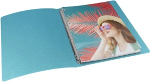 Esselte Colour'Breeze ringmap, 4 ringen, PP, ft A4, met soepele kaft, blauw — detail 2