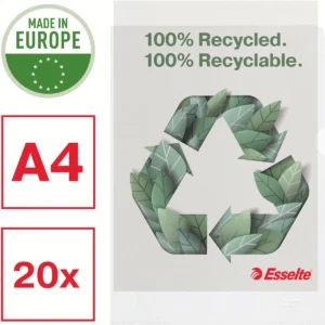 Esselte L-map, 100 % gerecycleerd, transparant, doos van 20 stuks — detail 2