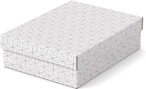 Esselte Home opberg- en geschenkdoos, ft 26,5 x 36 x 10 cm, wit, pak van 3 stuks — archiefdoos