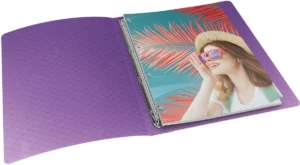 Esselte Colour'Breeze ringmap, 4 ringen, PP, ft A4, met soepele kaft, lavendel — detail 2