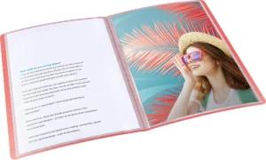 Esselte Colour'Breeze showalbum, ft A4, koraal — detail 2
