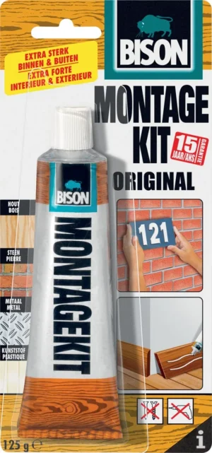 Bison montagekit original, tube van 125 g, op blister — detail 2