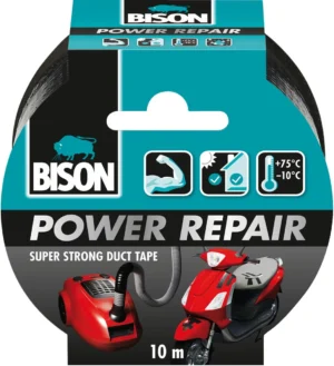Bison plakband Power Repair, ft 48 mm x 10 m, zwart — plakband voor specifiek gebruik