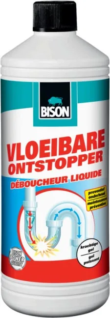 Bison vloeibare ontstopper, fles van 1 l — reinigingsproduct