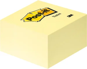 Post-it® memo kubus, ft 76 x 76 mm, 450 vel, geel — gele notes