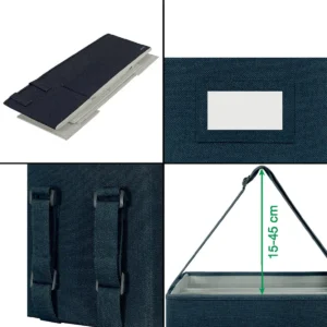 Leitz draagbare bureau organizer Hot Desking, met draagriemen, grijs — detail 2