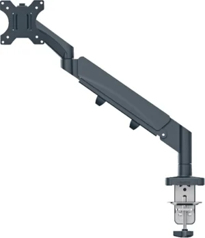 Leitz Ergo ruimtebesparende monitorarm, enkel, grijs — monitor- en telefoonarmen