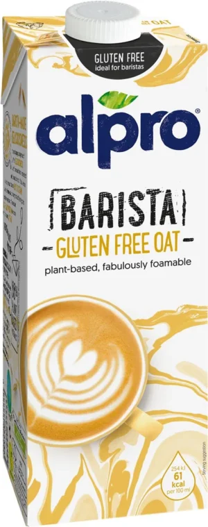 Alpro Barista plantaardige havermelk, 1 l, pak van 8 stuks — drank en eetwaren