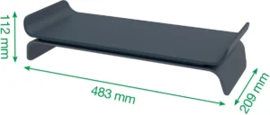 Leitz Ergo verstelbare monitorstandaard, donkergrijs — detail 2