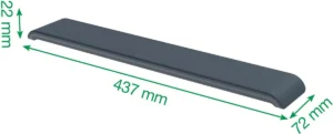 Leitz Ergo verstelbare toetsenbord polssteun, grijs — detail 2