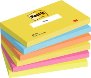 Post-it Notes Vitaliteit, ft 76 x 127 mm, pak van 6 blokken — gekleurde notes