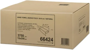 Handdoek ZZ-vouw Natural, 250 vel, pak van 15 stuks — handdoeken en dispensers