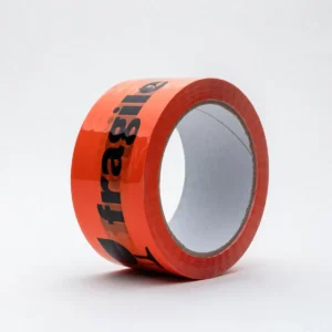 Rillprint verpakkingstape PP: fragile, ft 48 mm x 66 m, oranje — verpakkingstape en dispensers