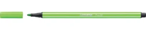 STABILO Pen 68 viltstift in de kleur lichtgroen, puntdiameter 1,4 mm