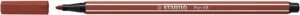 STABILO Pen 68 viltstift in de kleur sienna met dop