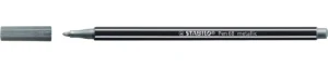 STABILO Pen 68 metallic viltstift in zilver met punt van 1,4 mm