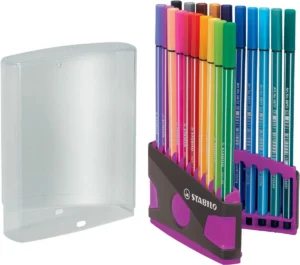 STABILO Pen 68 ColorParade lila-grijze doos - 20 stuks in geassorteerde kleuren ā productfoto 2