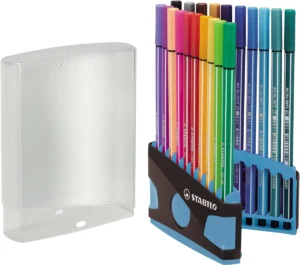 STABILO Pen 68, ColorParade, blauw-grijze doos, 20 stuks in geassorteerde kleuren — detail 2