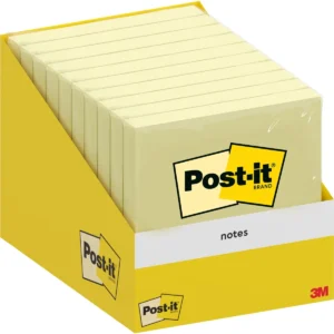 Post-it Notes, 100 vel, ft 76 x 76 mm, kanariegeel (canary yellow) — gele notes