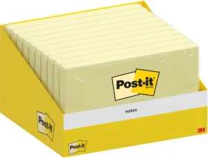 Post-it Notes, 100 vel, ft 76 x 127 mm, kanariegeel (canary yellow) — gele notes