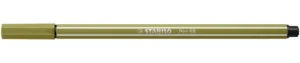 STABILO Pen 68 viltstift in moddergroen met punt van 1,4 mm