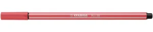 STABILO Pen 68 viltstift in de kleur roestrood met punt van 1,4 mm