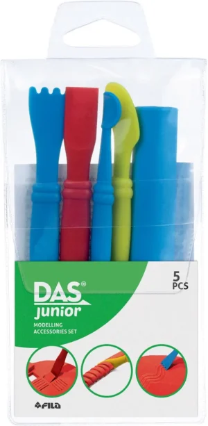 Das boetseerspatels, blister met 5 stuks in geassorteerde kleuren — toebehoren voor boetseerpasta
