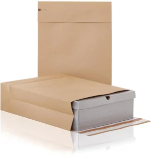 e-Green enveloppen met blokbodem, ft 350 x 450 x 120 + 100 mm, doos van 200 stuks — detail 2