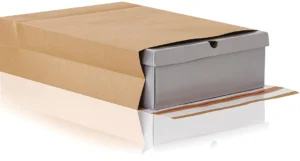 e-Green enveloppen met blokbodem, ft 350 x 450 x 120 + 100 mm, doos van 200 stuks — beschermingsenvelop