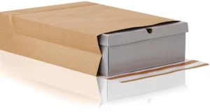 e-Green enveloppen met blokbodem, ft 350 x 450 x 80 + 100 mm, doos van 200 stuks — beschermingsenvelop