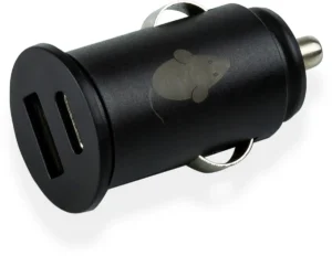 Greenmouse Dual autolader, 1 x USB-A en 1 x USB-C, zwart — accessoires voor pc, tablets en smartphones