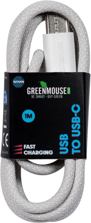 Greenmouse kabel, USB-A naar USB-C, 1 m, woven — accessoires voor pc, tablets en smartphones