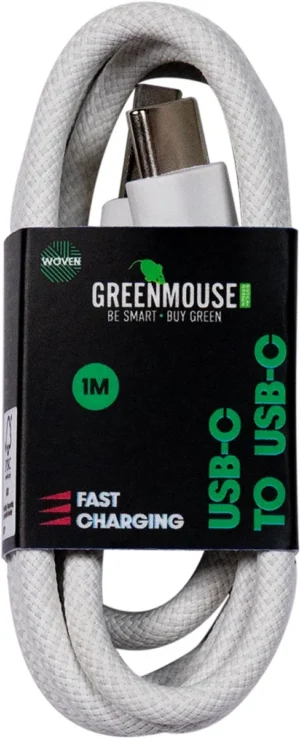 Greenmouse kabel, USB-C naar USB-C, 1 m, woven — accessoires voor pc, tablets en smartphones