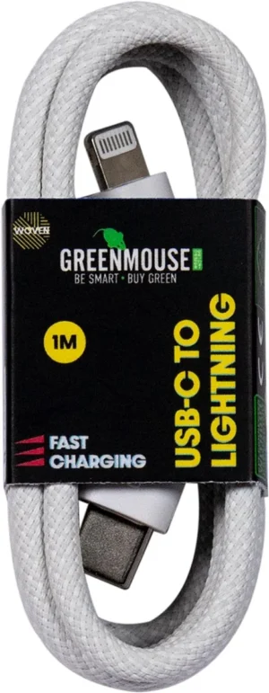 Greenmouse Lightning USB-C kabel, USB-C naar 8-pin, 1 m, woven — accessoires voor pc, tablets en smartphones
