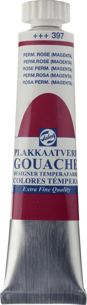 Tube Talens plakkaatverf Extra Fijn van 20 ml in de kleur permanent roze (magenta)