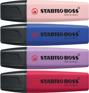 STABILO BOSS ORIGINAL NatureCOLORS Wildflower markeerstift, etui van 4 stuks, assorti — detail 2