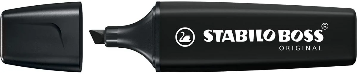 STABILO BOSS ORIGINAL NatureCOLORS markeerstift zwart — detail 2
