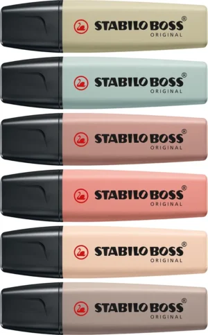 STABILO BOSS ORIGINAL NatureCOLORS markeerstift, etui van 6 stuks, assorti — detail 2