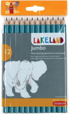 Lakeland grafietpotlood Jumbo HB, pak van 12 stuks — kleurpotlood