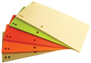 OFFICE products verdeelstroken, 235 x 105 mm, pak van 100 stuks, geassorteerde kleuren — verdeelstrook