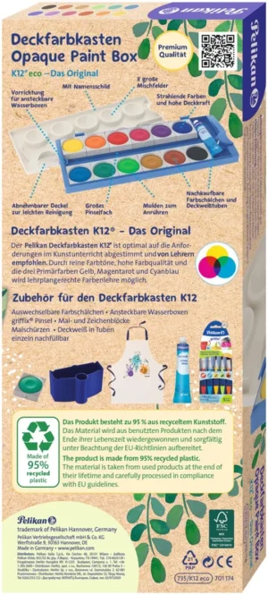 Pelikan verfdoos 735/K12 Eco, 12 napjes — detail 2