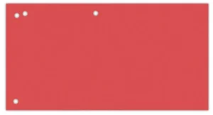 OFFICE products verdeelstroken, 240 x 105 mm, pak van 100 stuks, rood — verdeelstrook