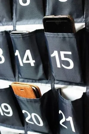 Telefoontas met 30 vakken — detail 2