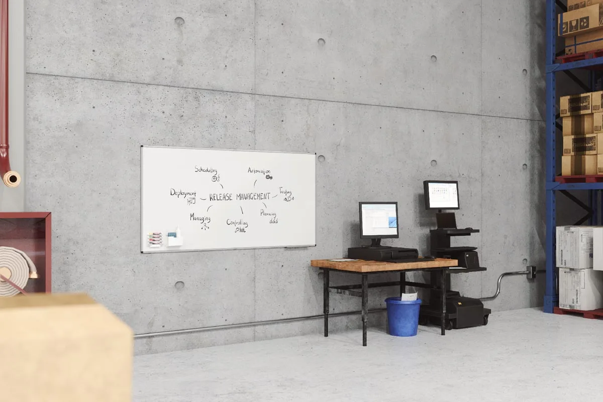 Legamaster magnetisch whiteboard Unite - 60 × 45 cm, gelakt staal — productfoto 5