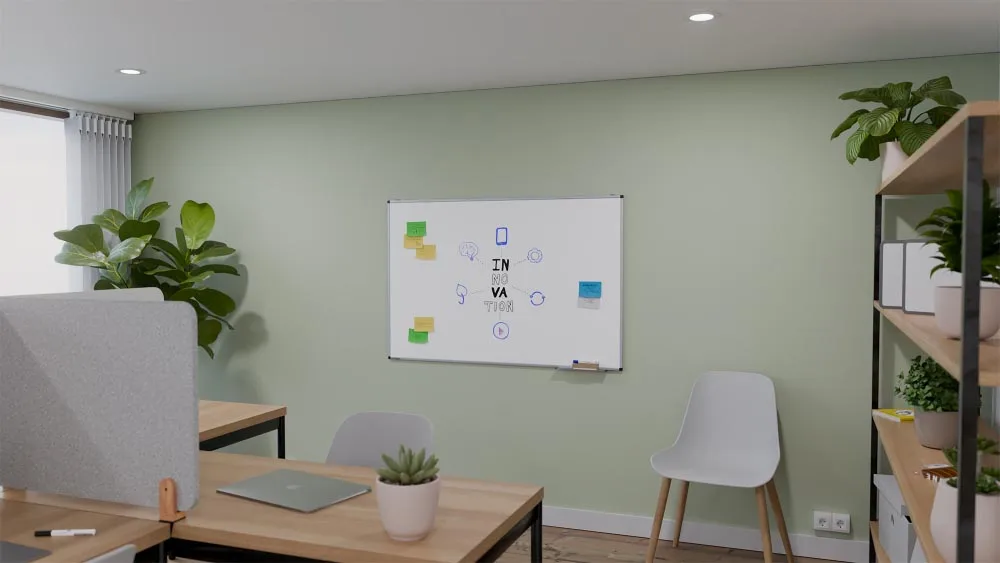 Legamaster magnetisch whiteboard Unite - 60 × 45 cm, gelakt staal — productfoto 3