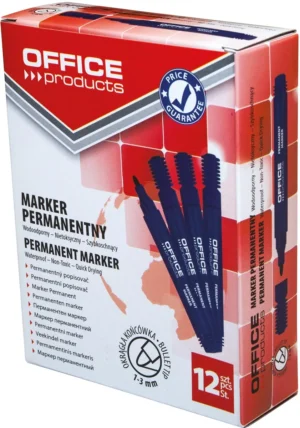 OFFICE products permanent marker 1-3 mm - rond, blauw — productfoto 2