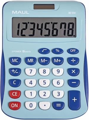 MAUL bureaurekenmachine MJ 550, junior, lichtblauw — bureaurekenmachines zonder telrol