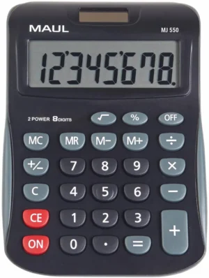 MAUL bureaurekenmachine MJ 550, junior, zwart — bureaurekenmachines zonder telrol